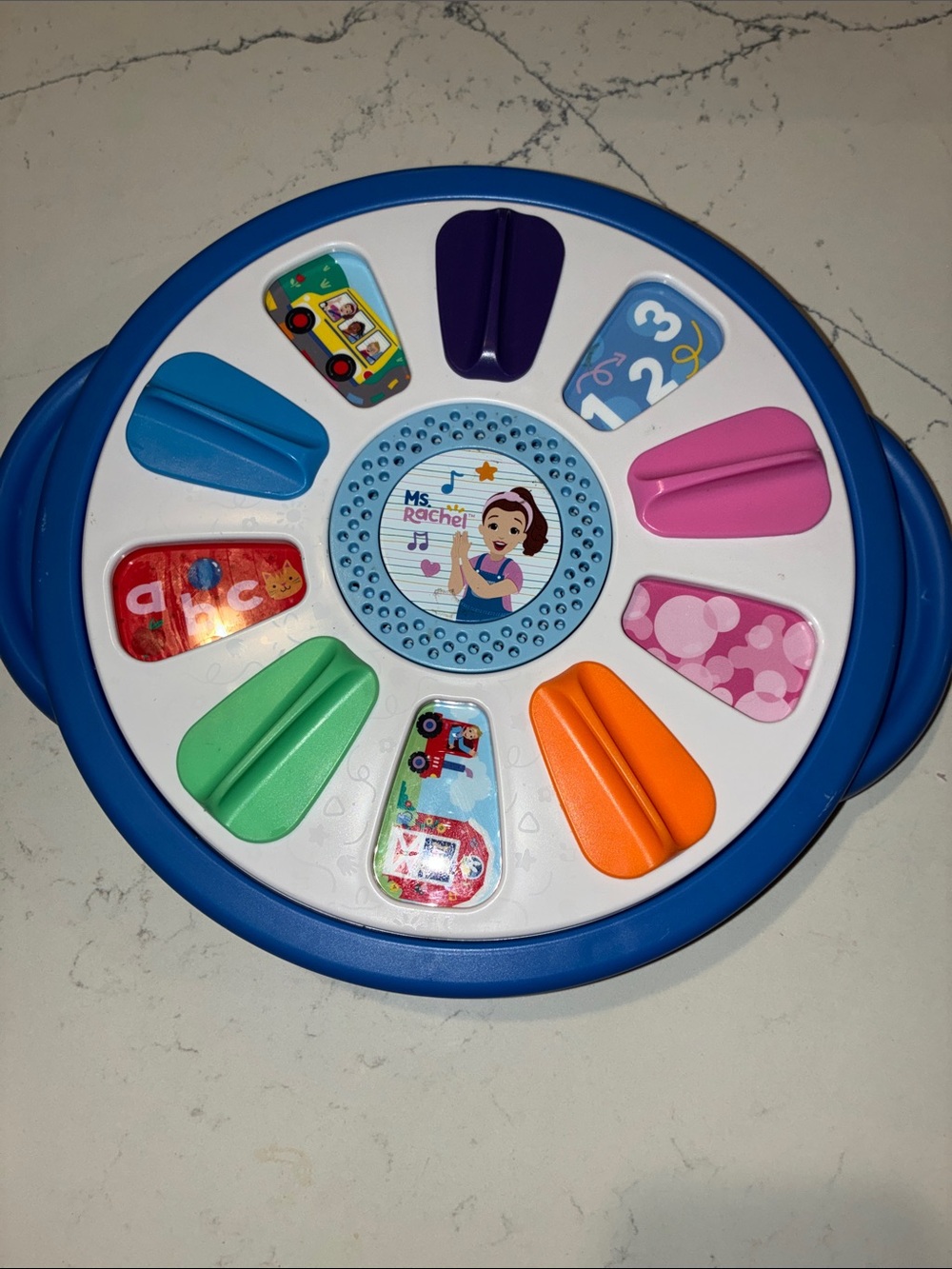 Rachel Colorful Pop-and-Sing Learning Wheel - Blue Frame